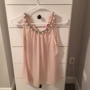 Jewel neck tank